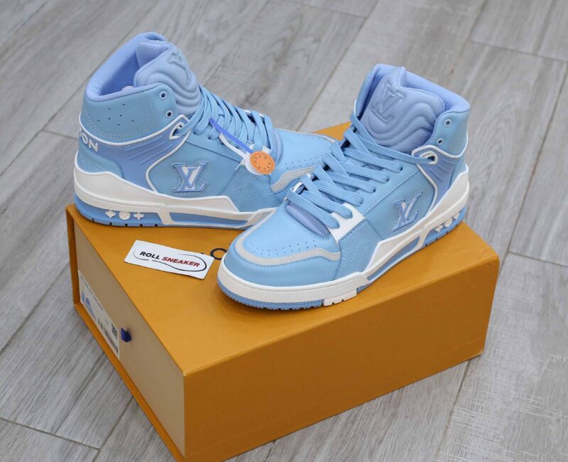 Giày Louis Vuitton Trainer Sneaker Boot Blue