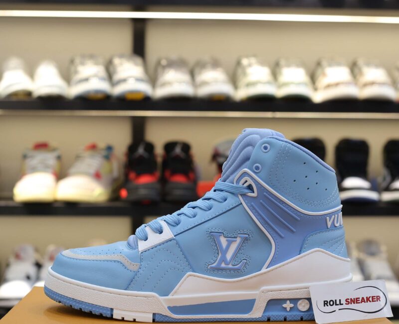 Giày Louis Vuitton Trainer Sneaker Boot Blue