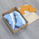 Giày Louis Vuitton Trainer Sneaker Boot Blue