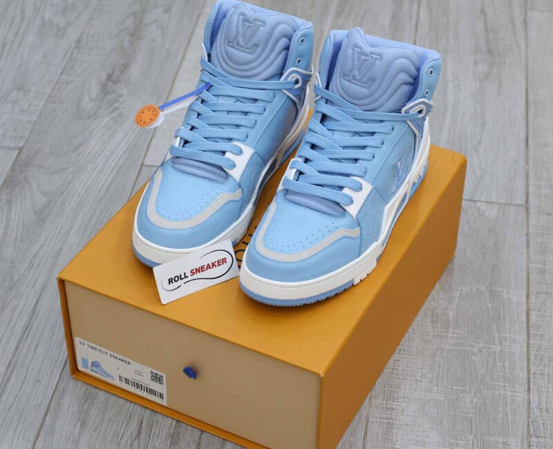 Giày Louis Vuitton Trainer Sneaker Boot Blue