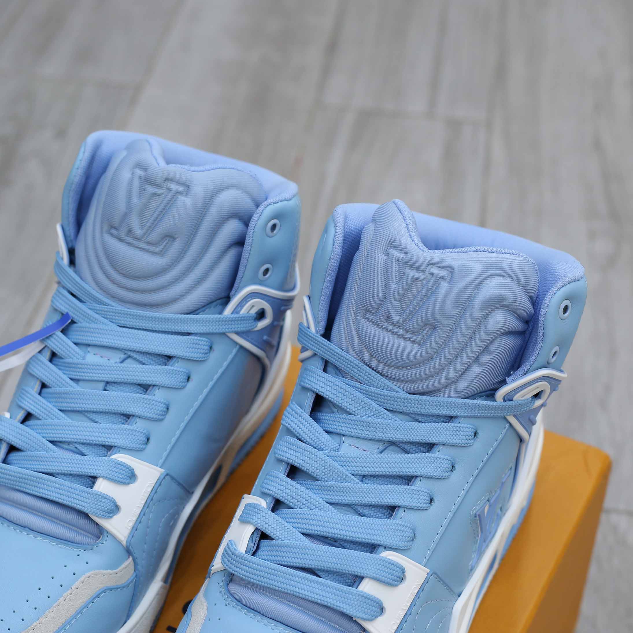 Giày Louis Vuitton Trainer Sneaker Boot Blue