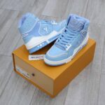Giày Louis Vuitton Trainer Sneaker Boot Blue