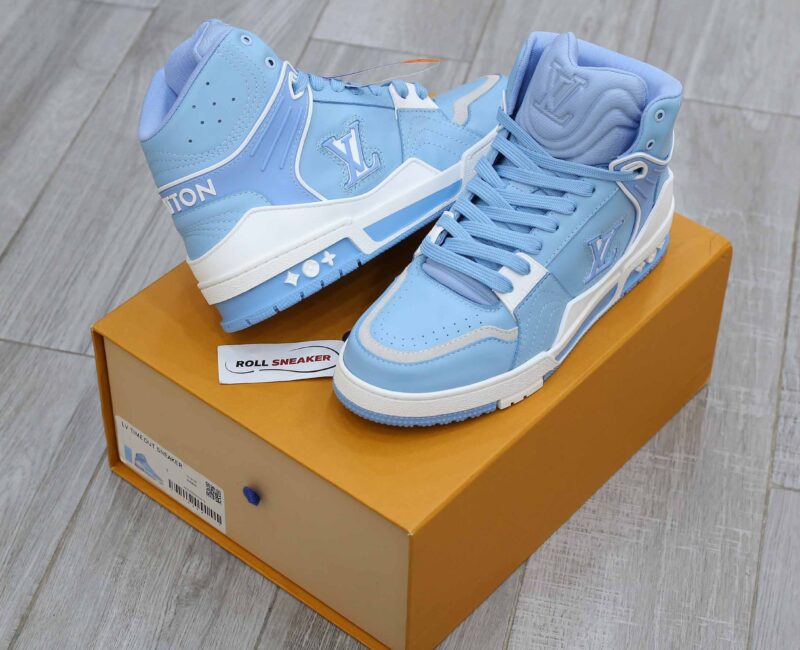 Giày Louis Vuitton Trainer Sneaker Boot Blue