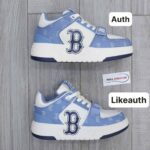 Giày MLB Chunky Liner Mid Denim Boston Red Sox ‘D.Blue’ Auth