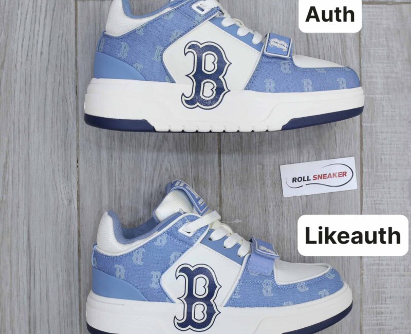 Giày MLB Chunky Liner Mid Denim Boston Red Sox ‘D.Blue’ Auth