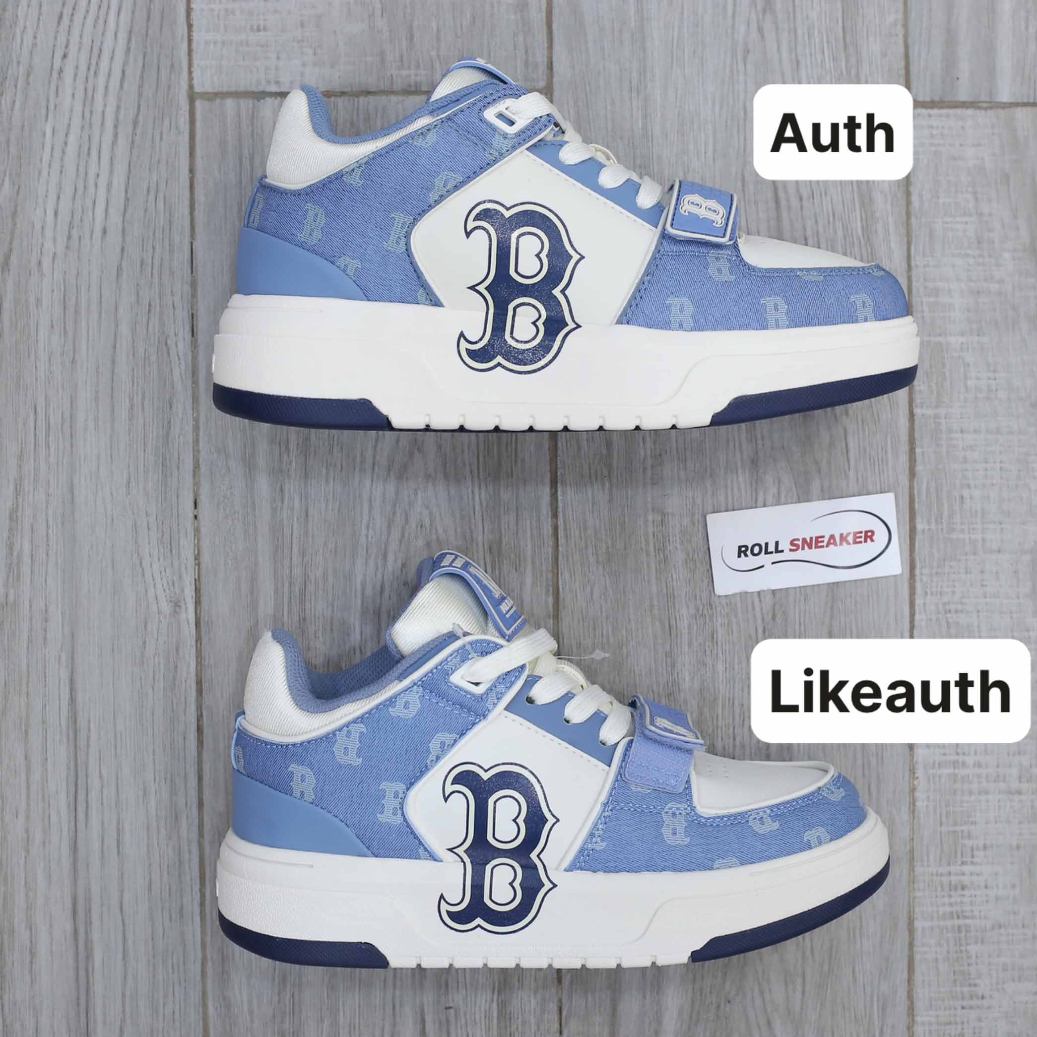 Giày MLB Chunky Liner Mid Denim Boston Red Sox ‘D.Blue’ Auth