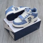 Giày MLB Chunky Liner Mid Denim Boston Red Sox ‘D.Blue’ Auth
