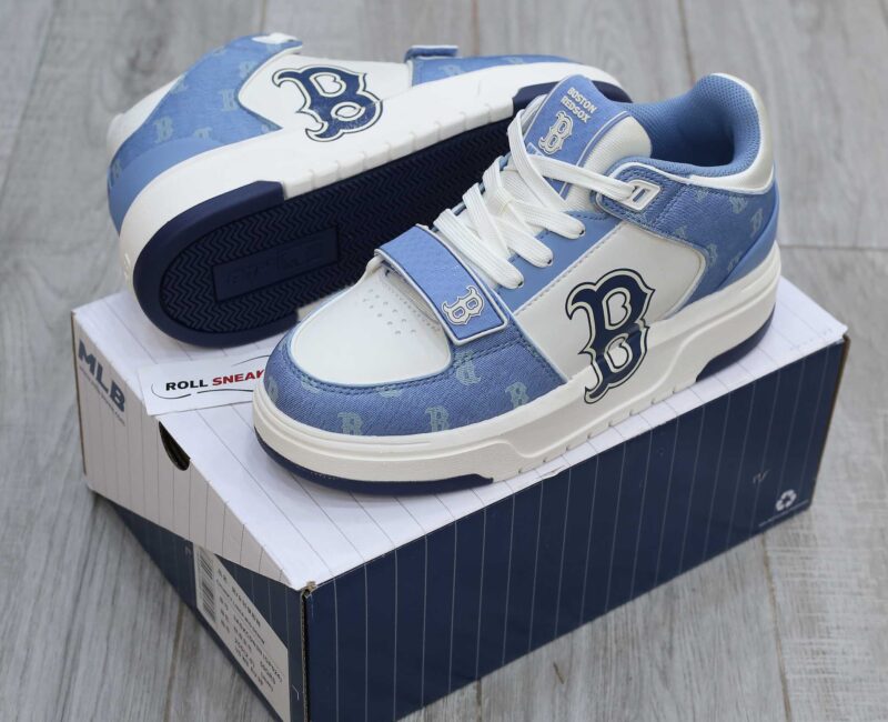 Giày MLB Chunky Liner Mid Denim Boston Red Sox ‘D.Blue’ Auth