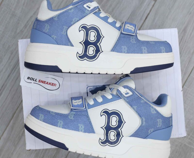Giày MLB Chunky Liner Mid Denim Boston Red Sox ‘D.Blue’ Auth