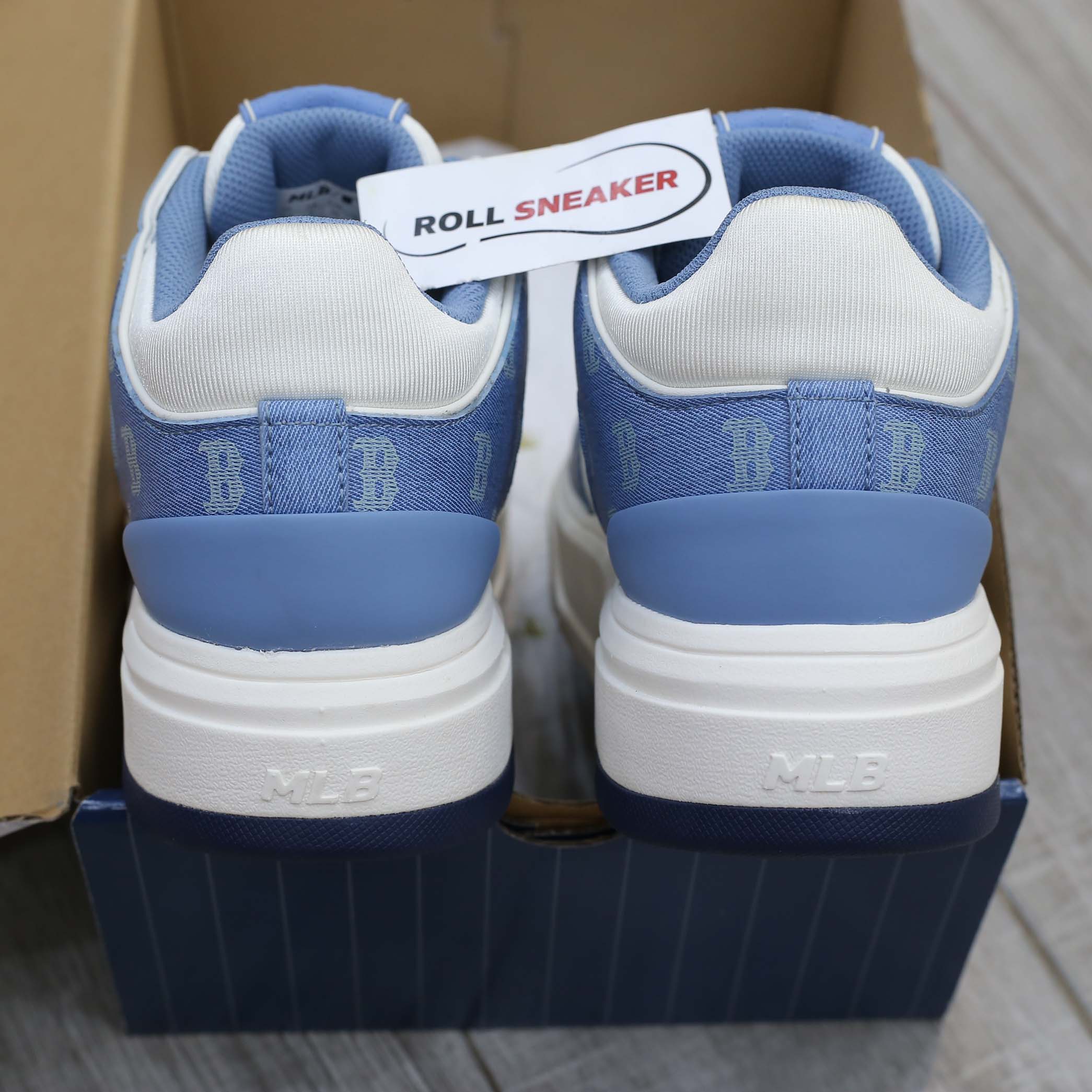 Giày MLB Chunky Liner Mid Denim Boston Red Sox ‘D.Blue’ Auth