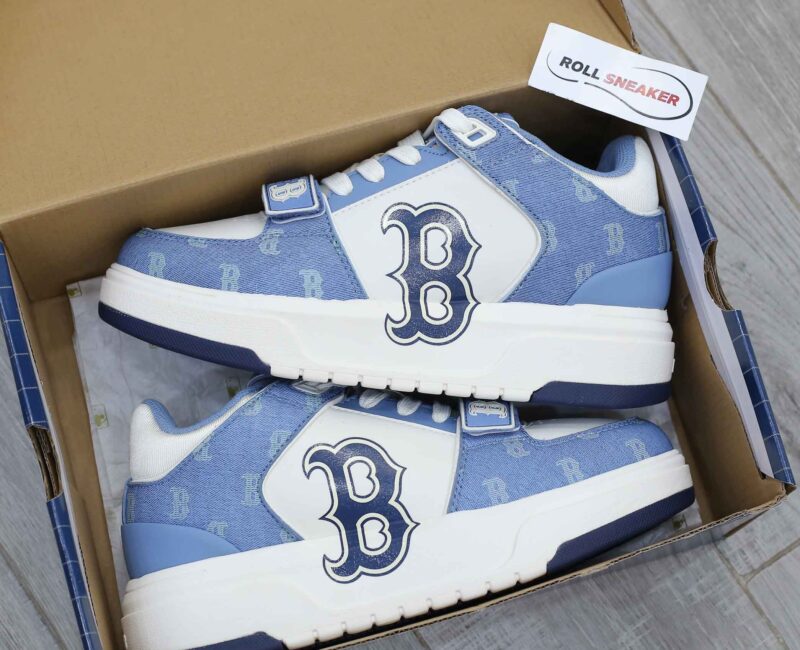 Giày MLB Chunky Liner Mid Denim Boston Red Sox ‘D.Blue’ Auth