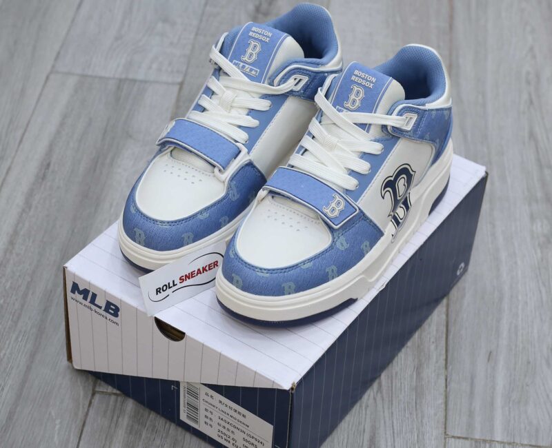 Giày MLB Chunky Liner Mid Denim Boston Red Sox ‘D.Blue’ Auth