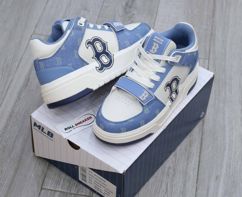 Giày MLB Chunky Liner Mid Denim Boston Red Sox ‘D.Blue’ Auth
