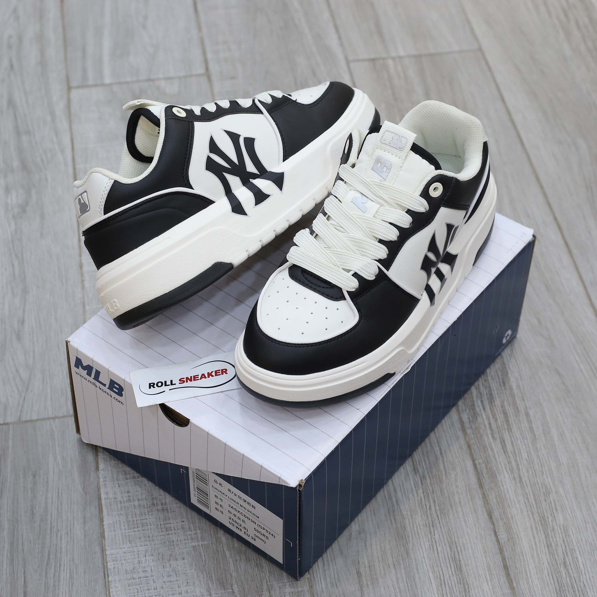 Giày MLB Chunky Liner Piano Black New York Yankees Auth