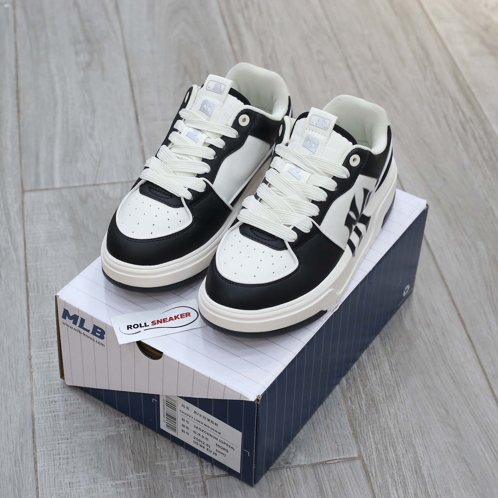 Giày MLB Chunky Liner Piano Black New York Yankees Auth