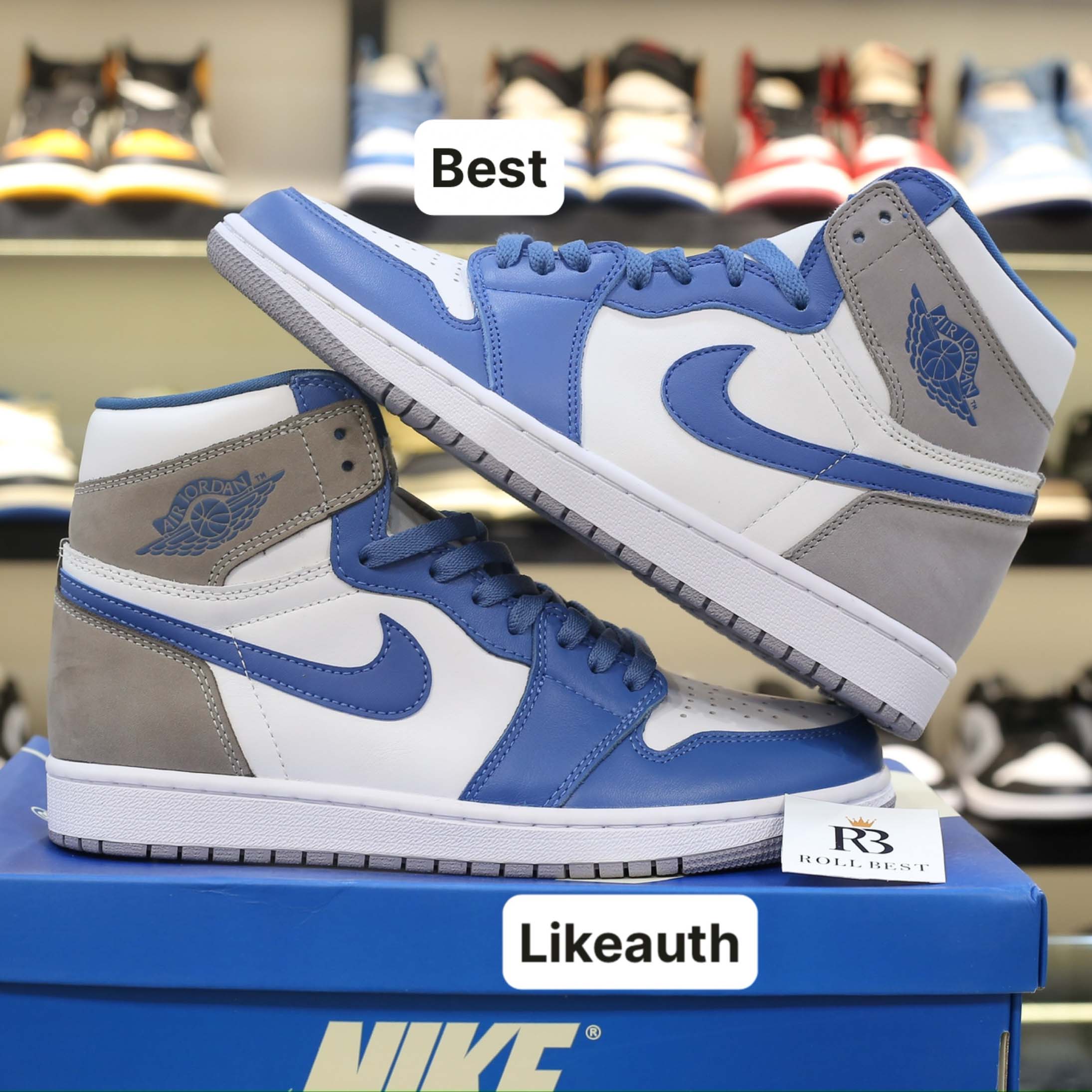 Giày Nike Air Jordan 1 High OG Retro True Blue Cement Best Quality