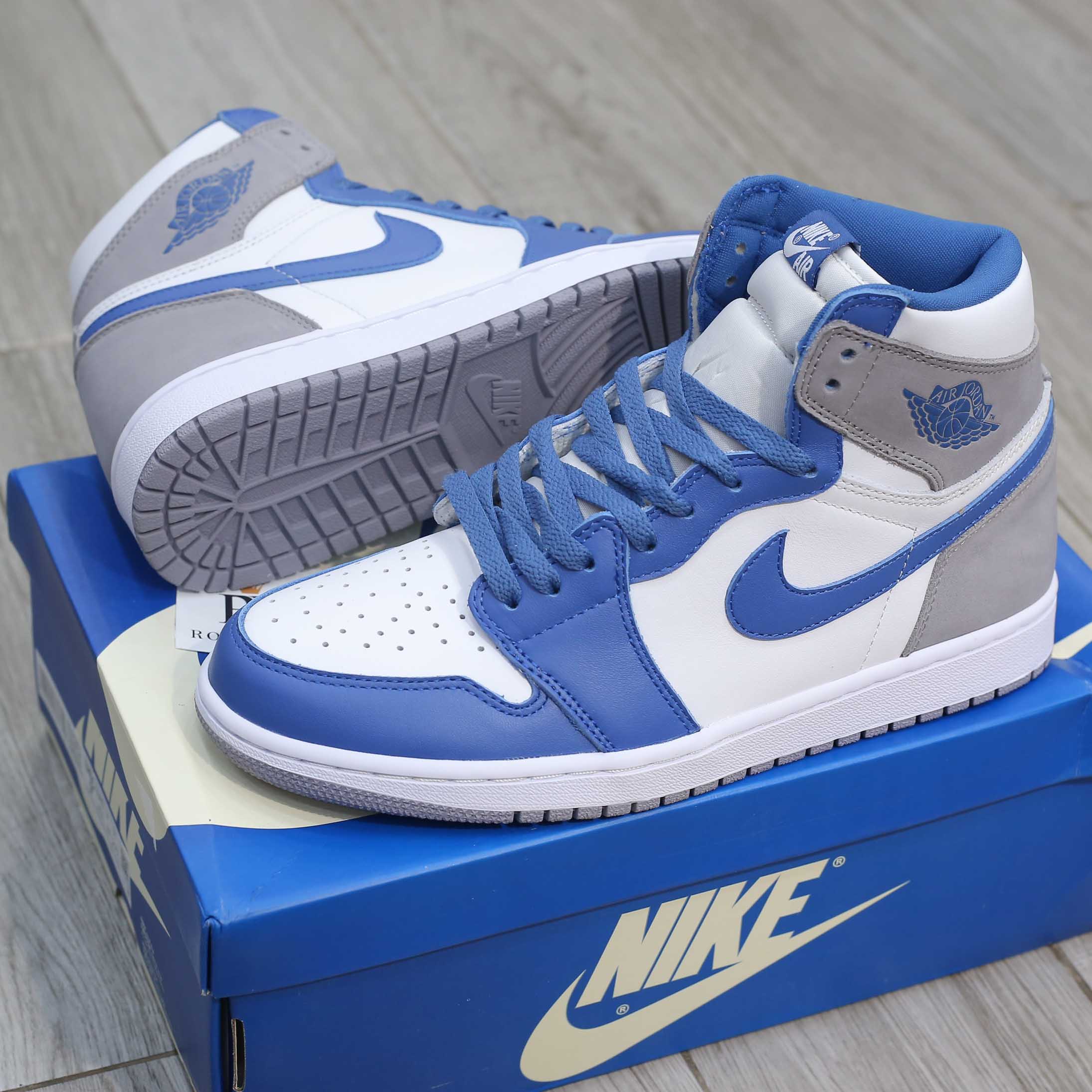 Giày Nike Air Jordan 1 High OG Retro True Blue Cement Best Quality