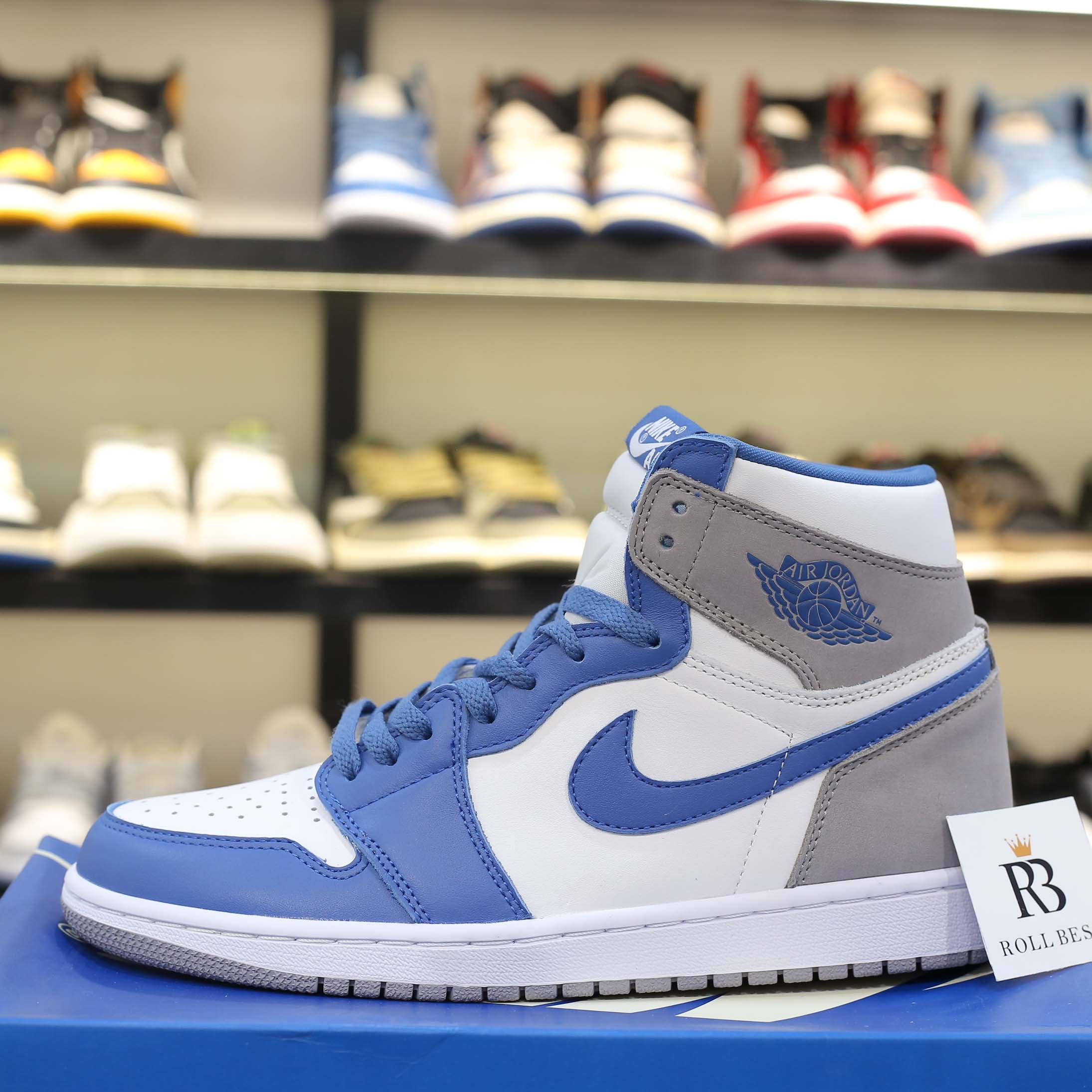 Giày Nike Air Jordan 1 High OG Retro True Blue Cement Best Quality