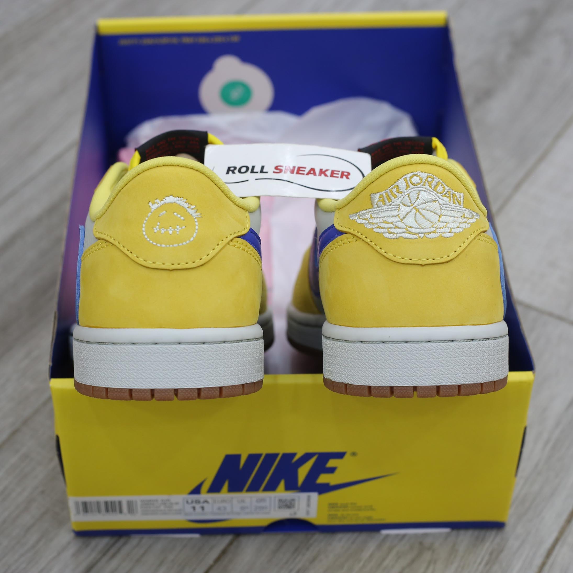 Giày Nike Air Jordan 1 Low OG SP Travis Scott Canary Like Auth