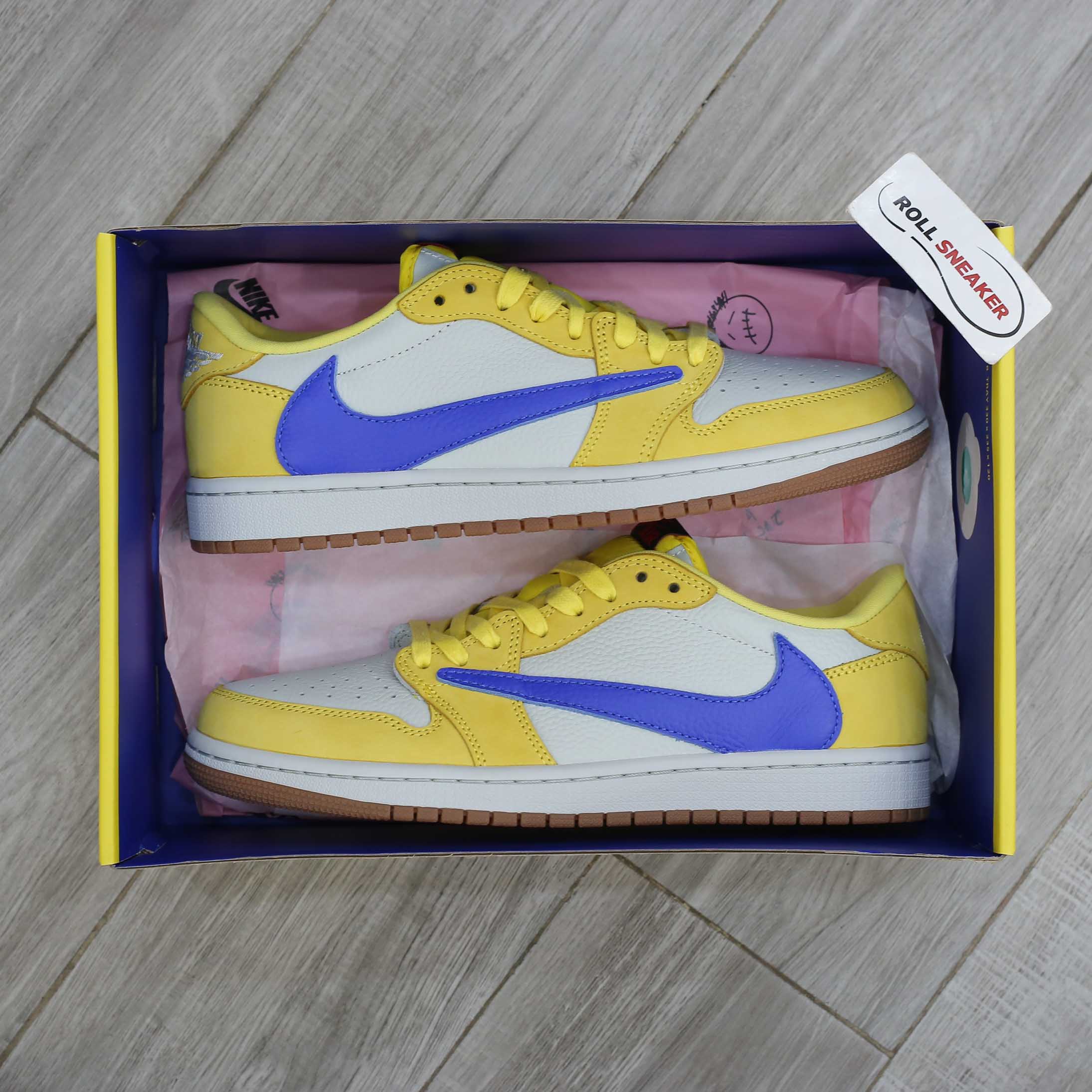 Giày Nike Air Jordan 1 Low OG SP Travis Scott Canary Like Auth