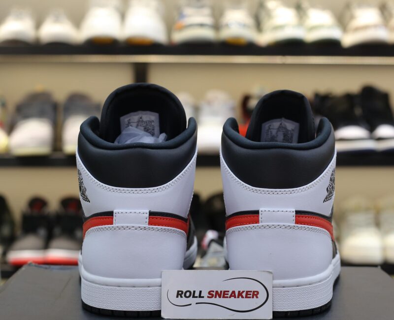 Giày Nike Air Jordan 1 Mid Black Chile Red White Best Quality