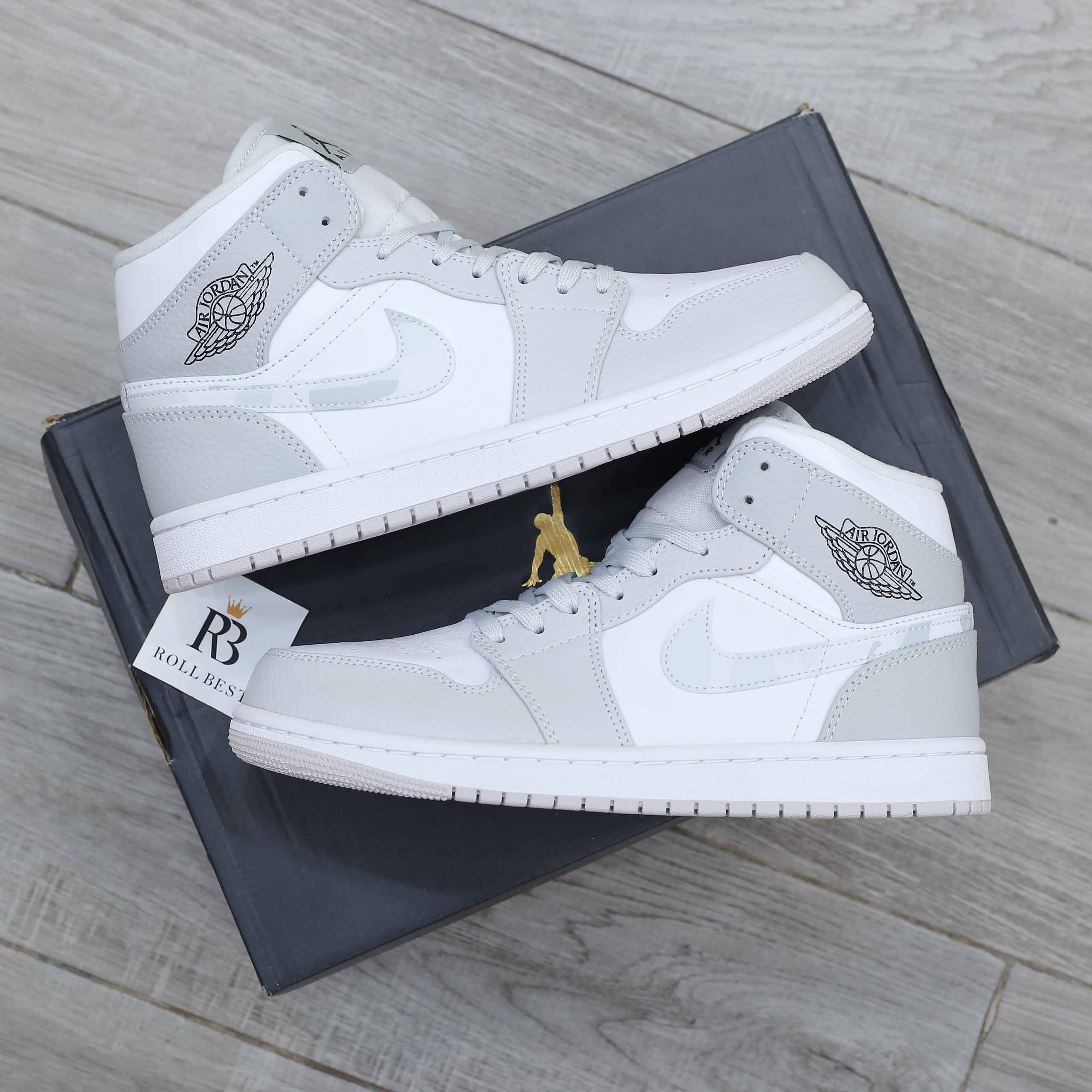 Giày Nike Air Jordan 1 Mid Grey Camo Best Quality