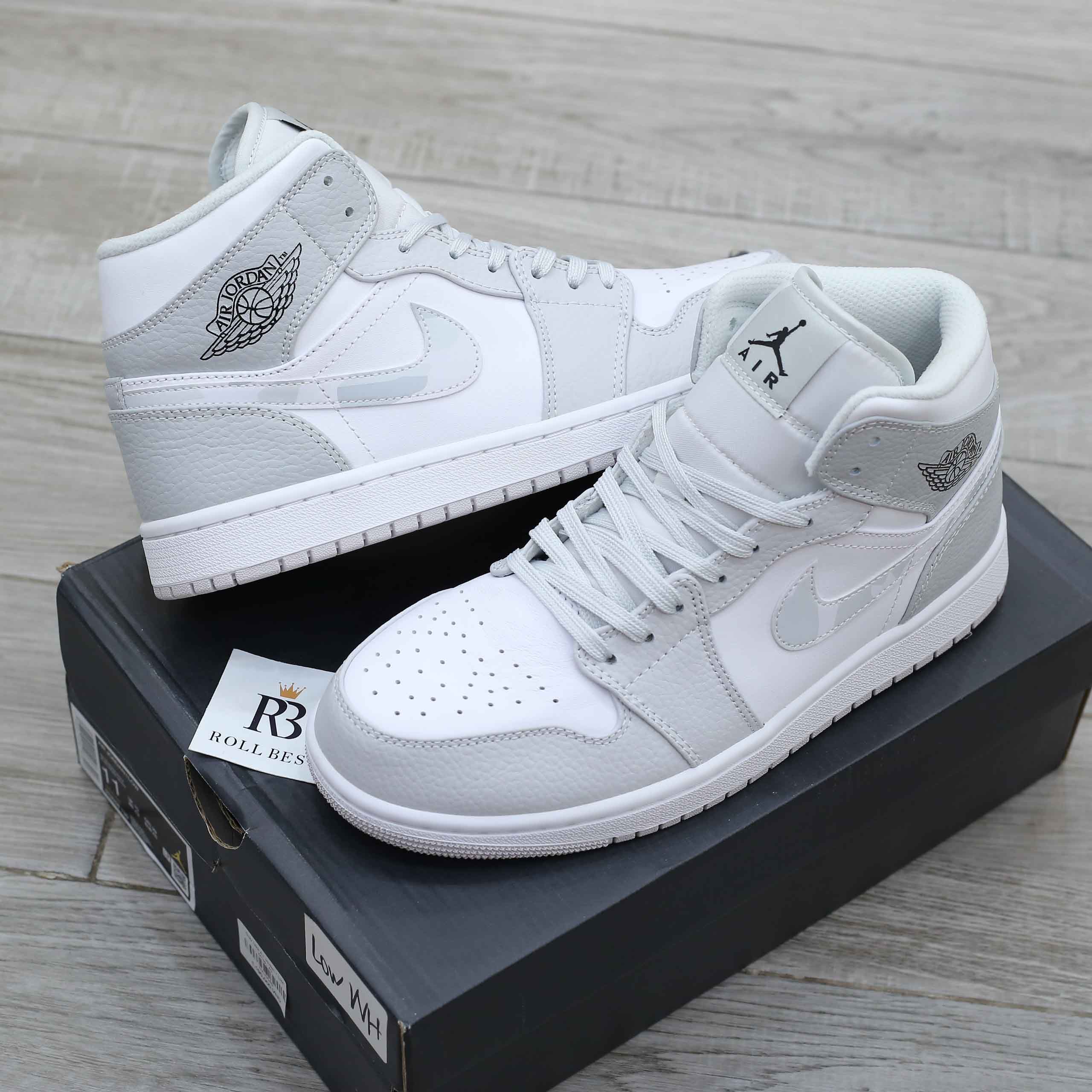 Giày Nike Air Jordan 1 Mid Grey Camo Best Quality