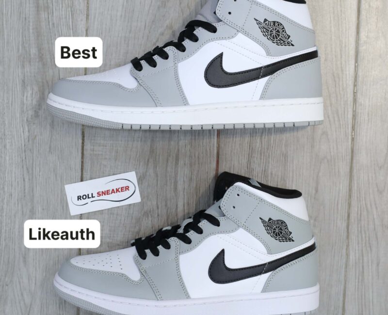 Giày Nike Air Jordan 1 Mid Light Smoke Grey Best Quality