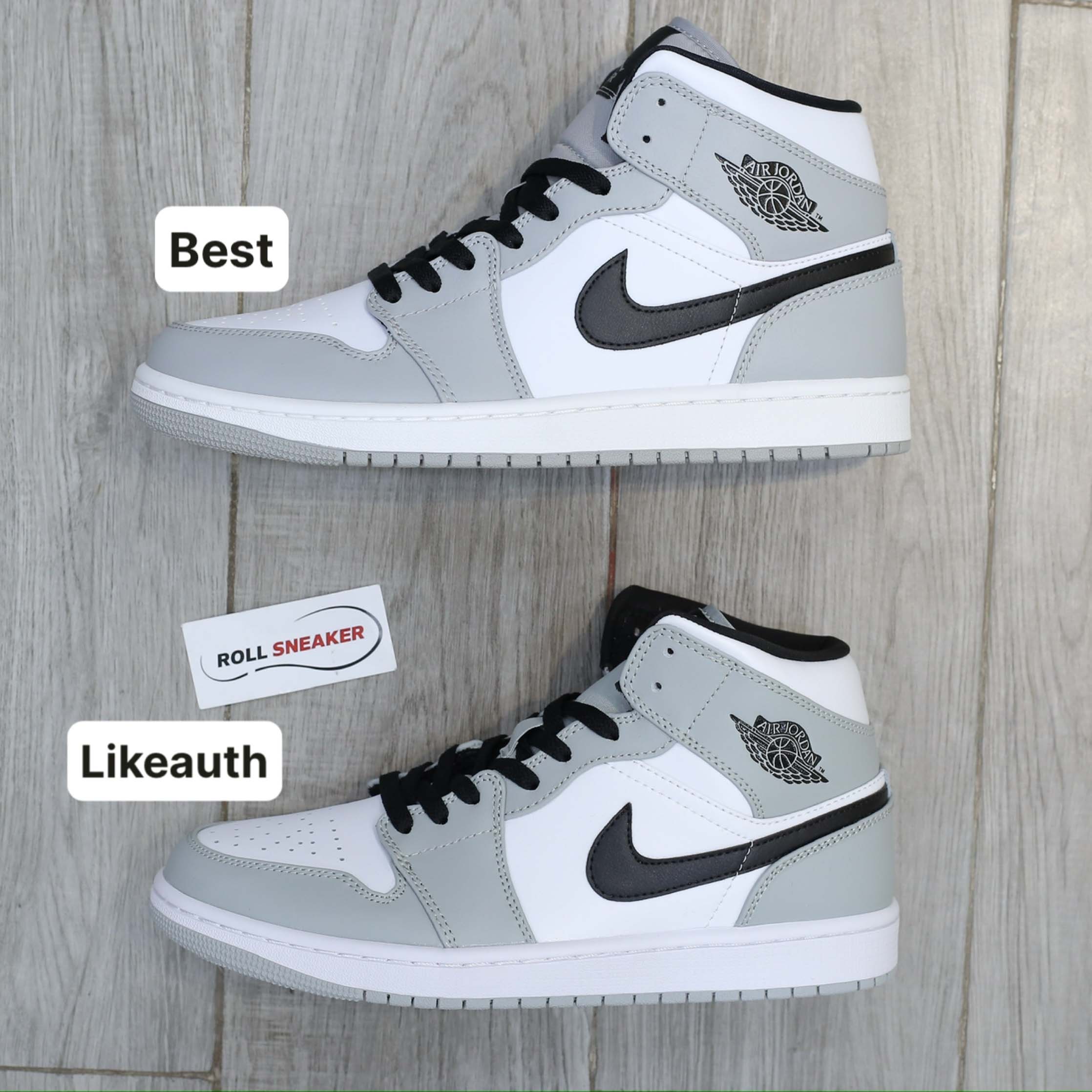 Giày Nike Air Jordan 1 Mid Light Smoke Grey Best Quality