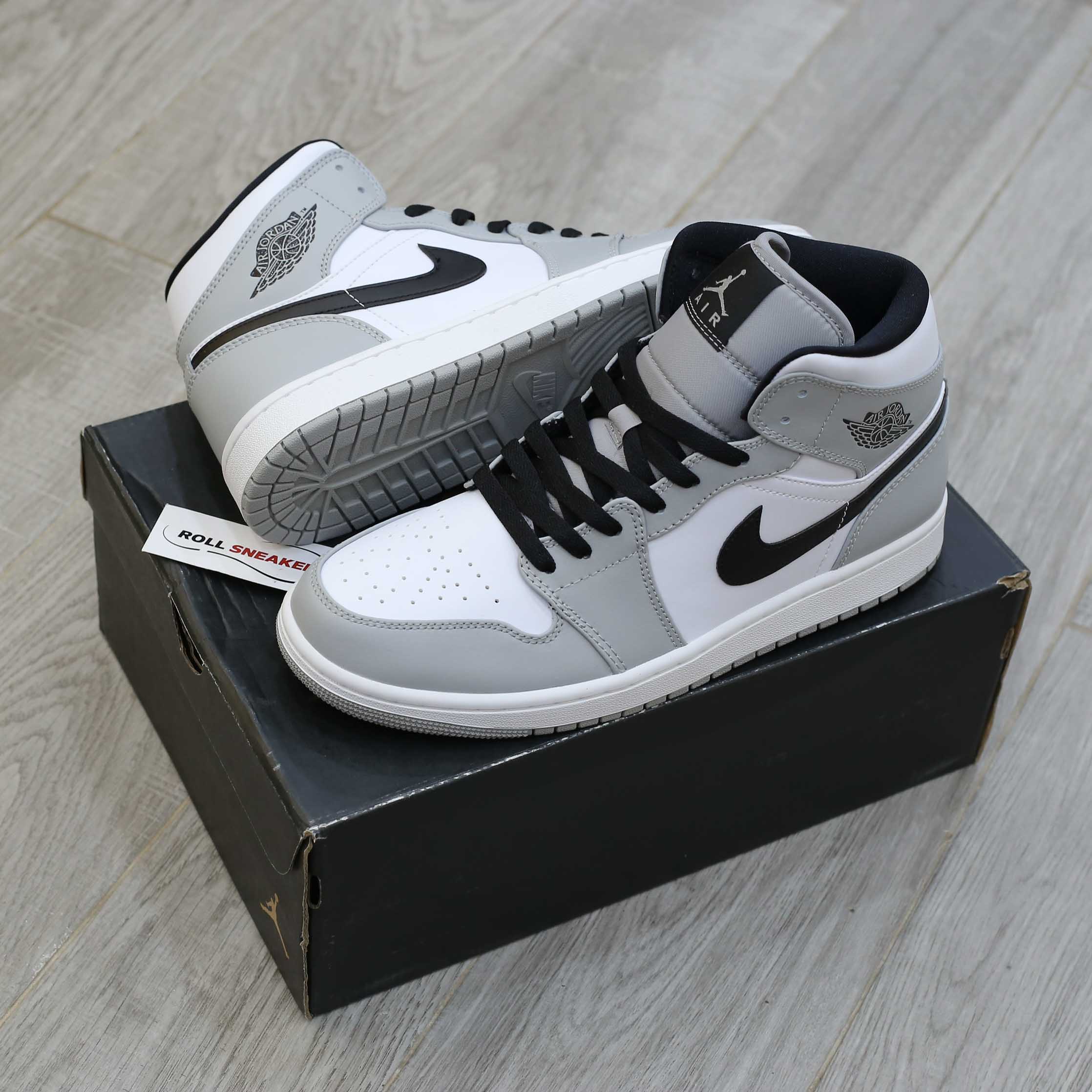 Giày Nike Air Jordan 1 Mid Light Smoke Grey Best Quality
