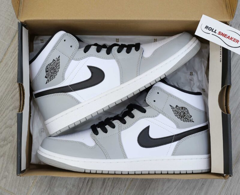 Giày Nike Air Jordan 1 Mid Light Smoke Grey Best Quality