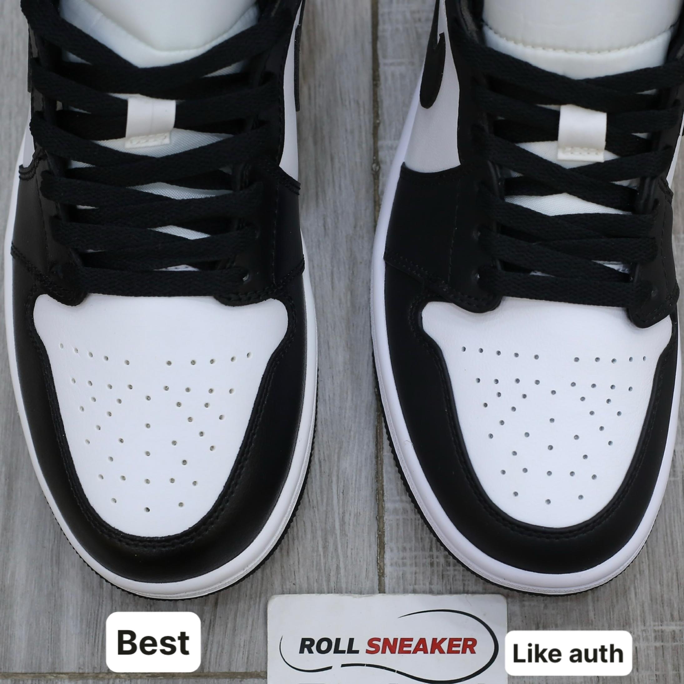 Giày Nike Air Jordan 1 Mid ‘Panda’ Best Quality So Sánh