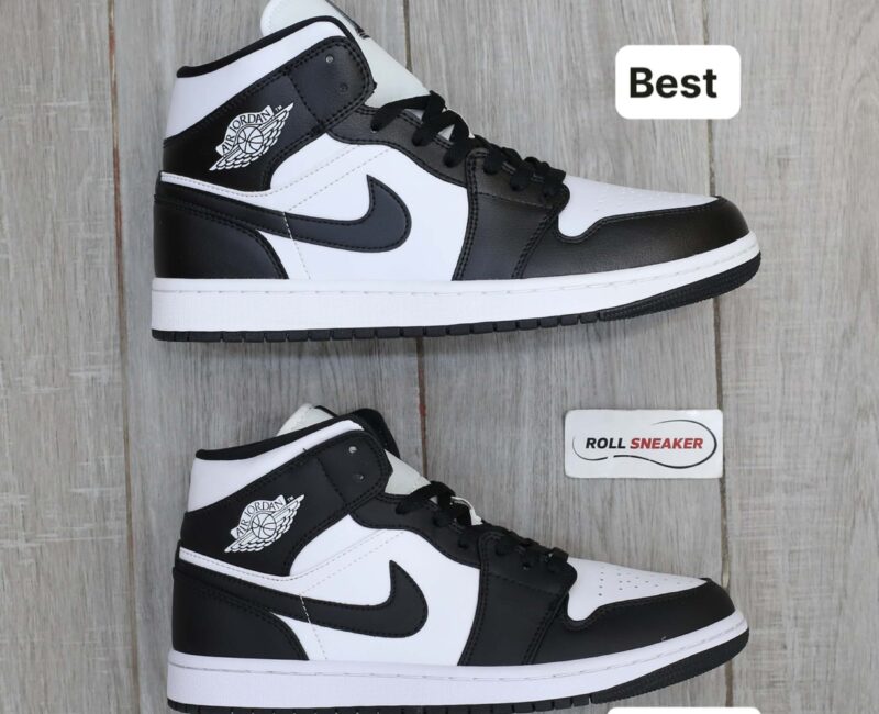 Giày Nike Air Jordan 1 Mid ‘Panda’ Best Quality So Sánh