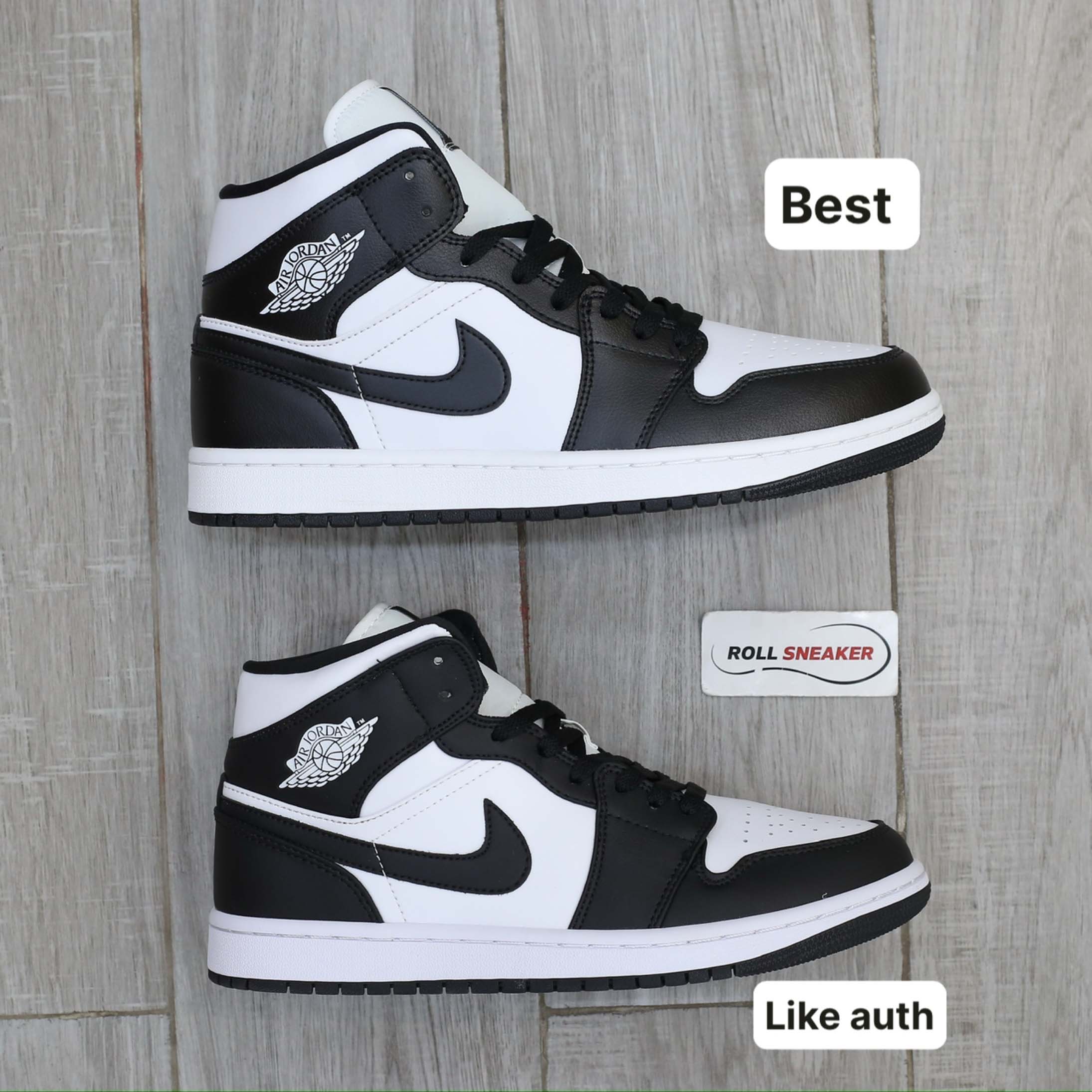 Giày Nike Air Jordan 1 Mid ‘Panda’ Best Quality So Sánh