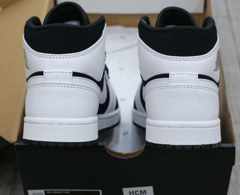 Giày Nike Air Jordan 1 Mid Tuxedo White Black Best Quality