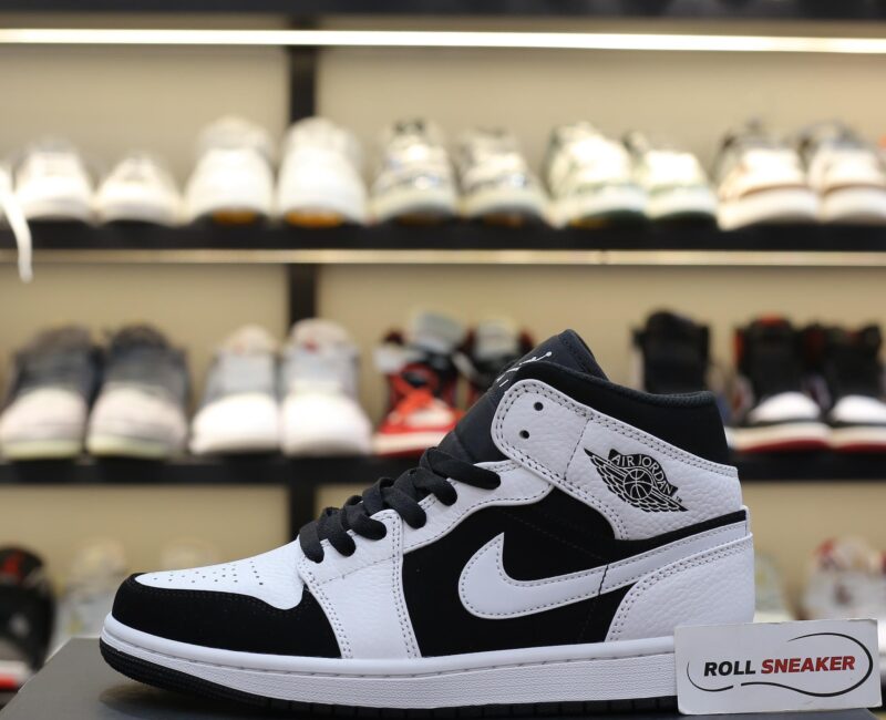 Giày Nike Air Jordan 1 Mid Tuxedo White Black Best Quality