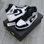 Giày Nike Air Jordan 1 Mid Tuxedo White Black Best Quality
