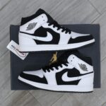 Giày Nike Air Jordan 1 Mid Tuxedo White Black Best Quality