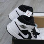 Giày Nike Air Jordan 1 Mid Tuxedo White Black Best Quality