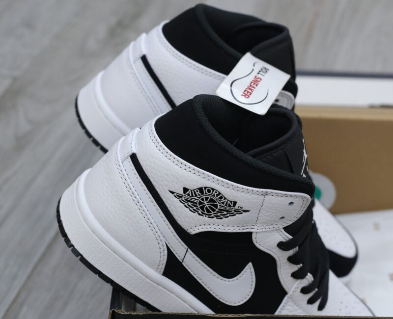 Giày Nike Air Jordan 1 Mid Tuxedo White Black Best Quality
