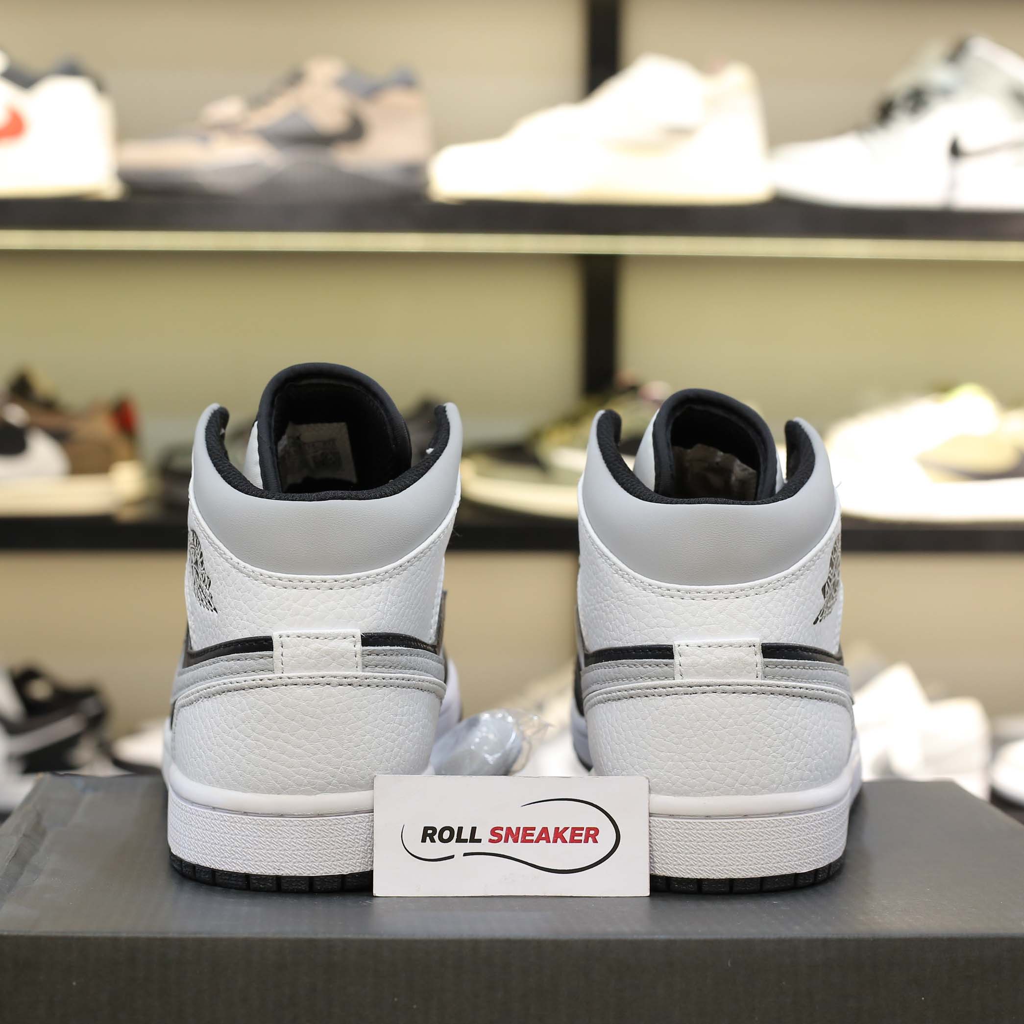 Giày Nike Air Jordan 1 Mid White Shadow Like Auth