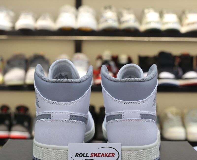 Giày Nike Air Jordan 1 ‘Mid White Stealth’ Best Quality