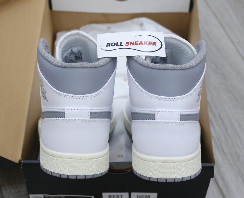 Giày Nike Air Jordan 1 ‘Mid White Stealth’ Best Quality