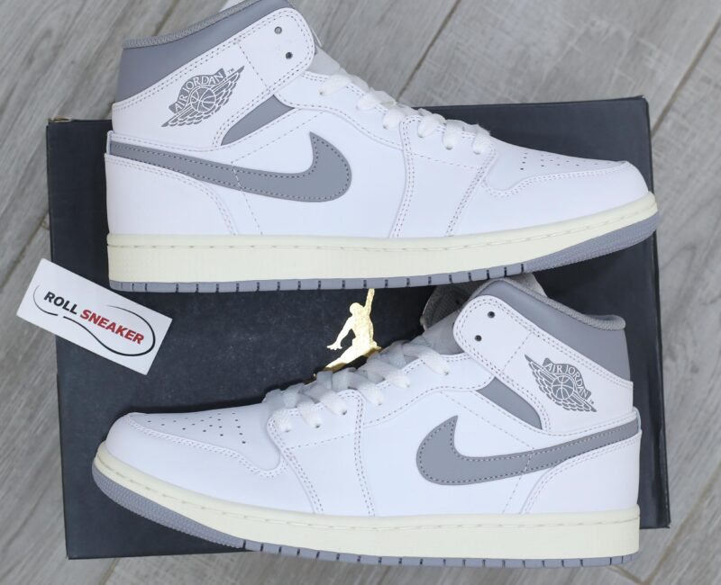 Giày Nike Air Jordan 1 ‘Mid White Stealth’ Best Quality