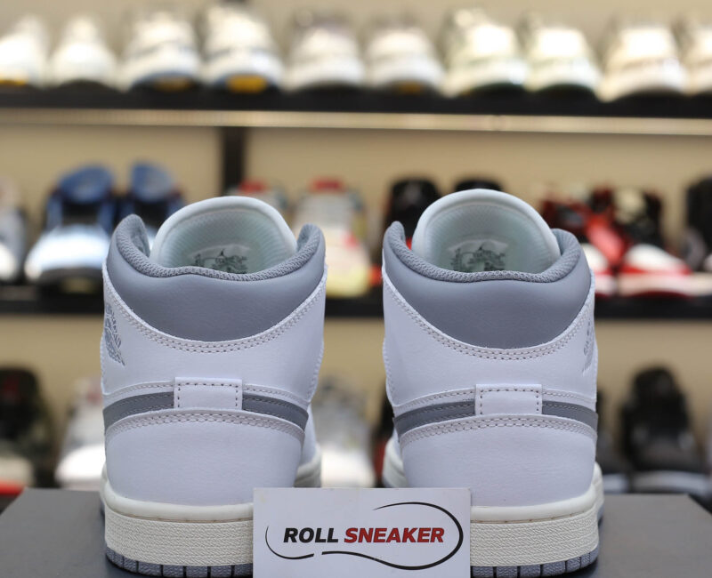 Giày Nike Air Jordan 1 ‘Mid White Stealth’ Like Auth