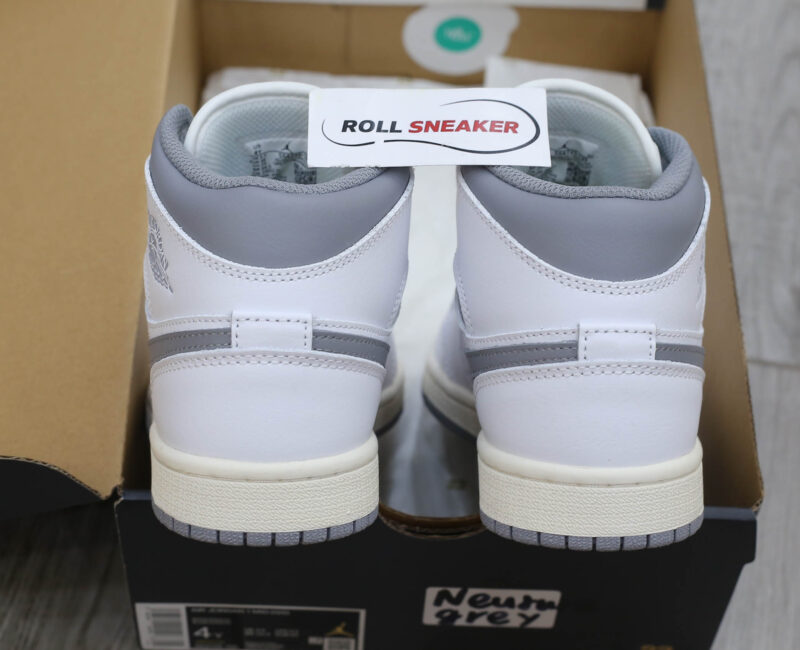 Giày Nike Air Jordan 1 ‘Mid White Stealth’ Like Auth