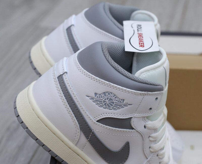 Giày Nike Air Jordan 1 ‘Mid White Stealth’ Like Auth