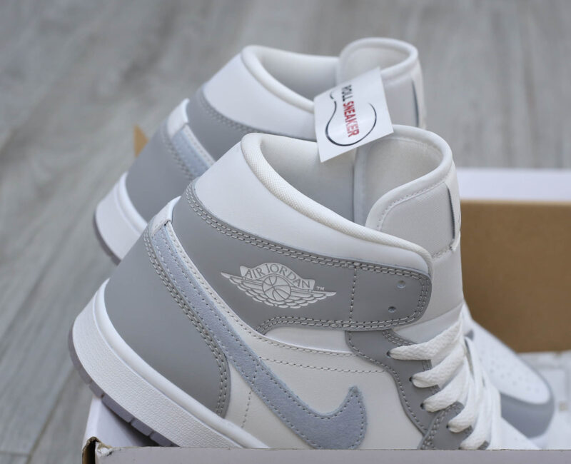 Giày Nike Air Jordan 1 Mid Wolf Grey Aluminum Best Quality