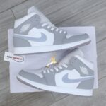 Giày Nike Air Jordan 1 Mid Wolf Grey Aluminum Best Quality