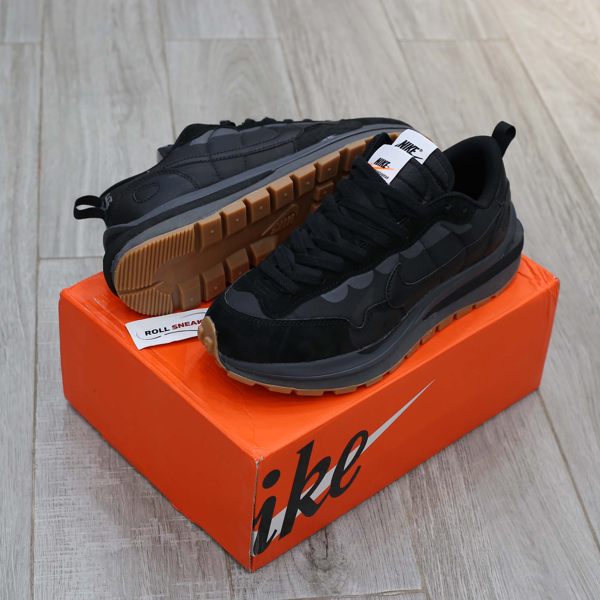 Giày Nike Sacai x VaporWaffle ‘Black Gum’ Best Quality